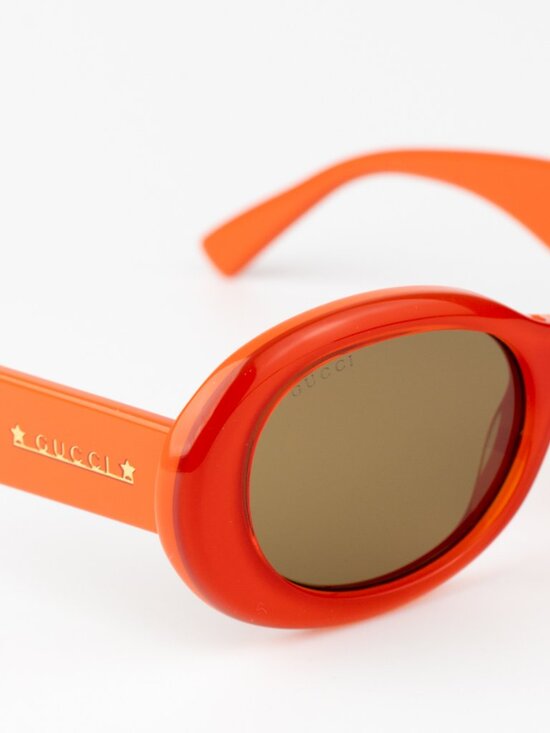 NEW Gucci GG1587S 003 Orange Brown Women Oval Sunglasses GG 1587S main image 6